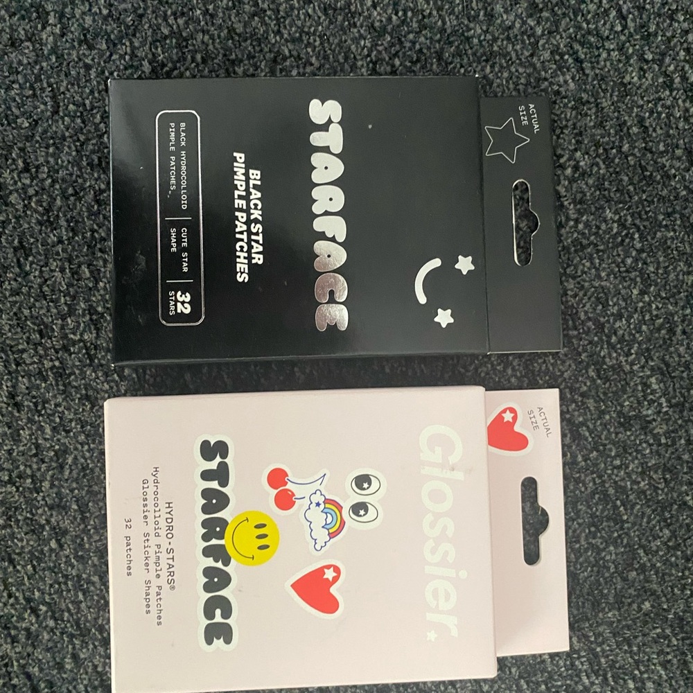 Black Star and Glossier Starface Patches